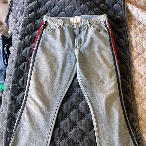 Mother Superior The Insider Crop Step Fray jeans with racer stripe - Picture 2 of 10